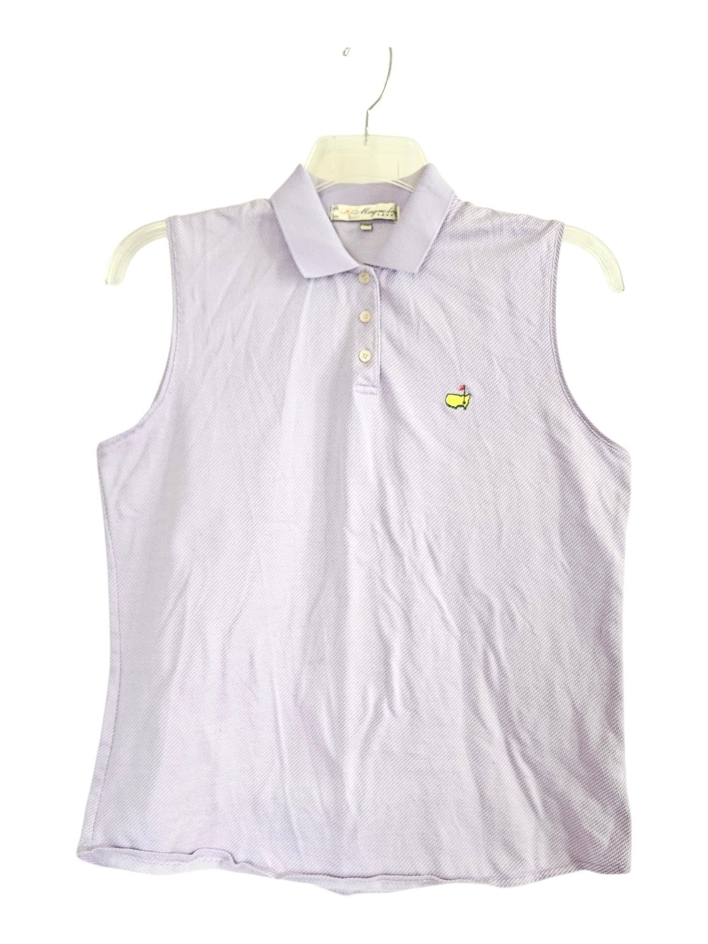 Mahnolia Lane Masters Lavender Sleeveless Polo Tank with Embroidered Logo Golf